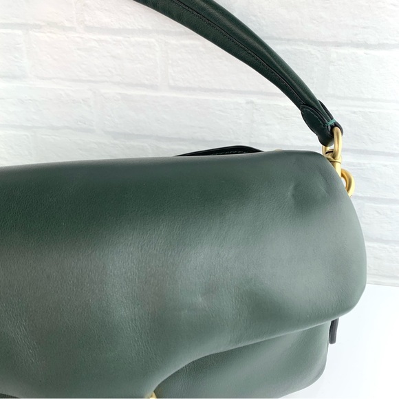 SOLD‼️COACH Pillow Tabby 26 Brass/Amazon Green Shoulder Bag $550 - Picture 5 of 16
